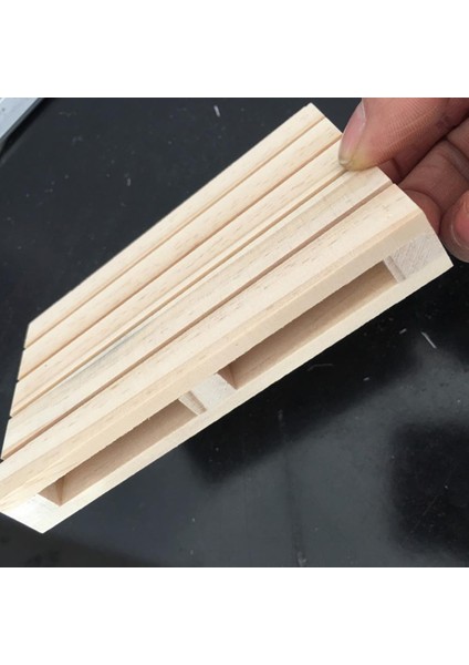 Ahşap Renk Palet Coaster Gıda Mat Doğal Ahşap Viski Kokteyl Içecekler Palet Masaüstü Süs Placemats Masa Dekorasyon (Yurt Dışından)