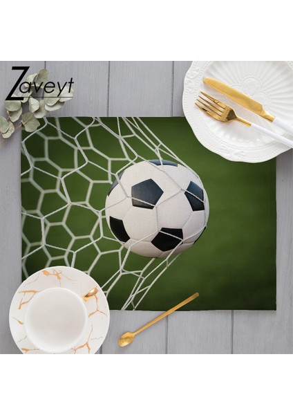 LE1342 32X42CM Futbol Servis Altlıkları Oyun Alanı Strateji Taktik Son Bölge Touchdown Spor Yarışma Teması Keten Servis Altlıkları Yemek Masası (Yurt Dışından) fırsatları