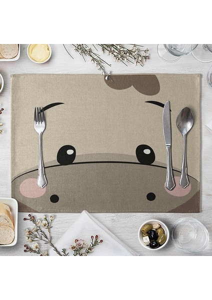 Stil 9 42X32 cm Keten 42X32 cm Sevimli Hayvan Keten Masa Mat Karikatür Domuz Ayı Kurbağa Tilki Desen Placemats Çocuklar Çocuklar Için Mutfak Yemek Yer Paspasları (Yurt Dışından) indirimleri