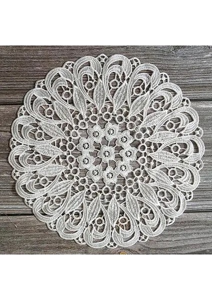 Beyaz 3 Yuvarlak 25 cm Yenı Yuvarlak Dantel Ay Çiçeği Nakış Placemat Bardak Altlığı Mutfak Düğün Noel Masa Yer Mat Bez Ped Yeni Yıl Bardak Altlığı Peçete (Yurt Dışından)