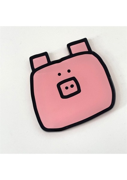 Pembe Domuz Karikatür Fincan Altlığı Kaymaz Akrilik Bardak Altlığı Masaüstü Isıya Dayanıklı Kupa Şişe Mat Masa Placemat Sevimli Isı Yalıtım Bardak (Yurt Dışından)