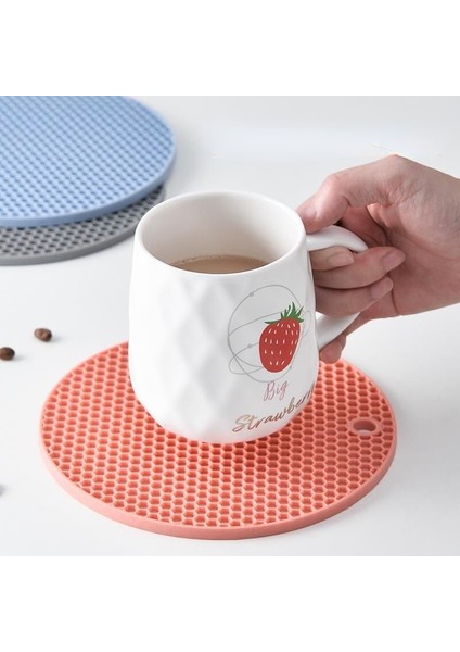 Gri 220MM Çok Fonksiyonlu Yuvarlak Isıya Dayanıklı Silikon Mat Bardak Bardak Kaymaz Pot Tutucu Masa Placemat Mutfak Aksesuarları Aracı (Yurt Dışından) modelleri