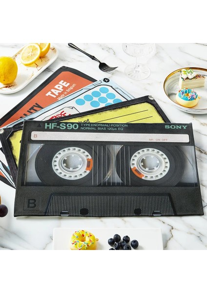 Stil 11 42X32CM Keten Vintage Kaset Müzik Bandı Placemat Kaymaz Isıya Dayanıklı Yıkanabilir Plaka Mat Yemek Masası Kase Coaster Ev Dekor 42X32CM (Yurt Dışından) fiyatları