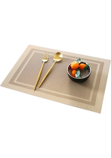 HG-CD032-04 6 Adet 4/6 Adet Masa Mat Seti Kaymaz Kase Ped Bardak Altlığı Takımı Yıkanabilir Pvc Yemek Masası Placemats Modern Ev Dekorasyon Aksesuarları (Yurt Dışından)