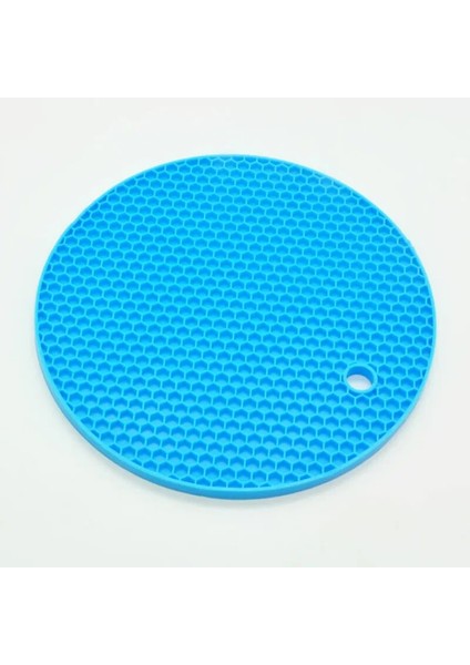 Turuncu 8mm Yuvarlak 18 cm Yuvarlak Şeker Renk Su Geçirmez Silikon Kaymaz Isıya Dayanıklı Mat Bardak Altlığı Yastık Placemat Pot Tutucu Mutfak Aksesuarı (Yurt Dışından)
