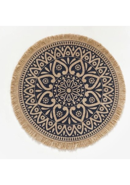 03 1 Adet 1 Adet Isı Yalıtım Yemek Masası Mat 38 cm Yuvarlak Narin Nakış Tatlı Tava Masa Placemat Kaymaz Kahve Fincanı Paspaslar Mutfak (Yurt Dışından)