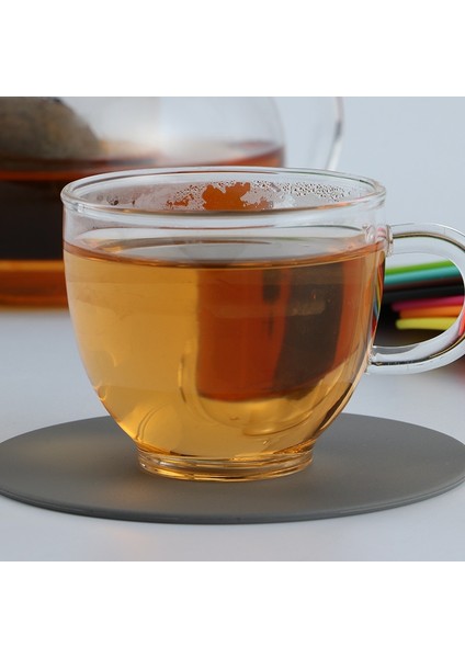 Siyah Raf Yuvarlak Çap 10 cm 3.9 Inç Renkli Silikon Bardak Isı Yalıtımı Çay Bardağı Mat Kaymaz Içecek Kahve Bardağı Içecek Tutucu Ped Masaüstünü Koruyun (Yurt Dışından)