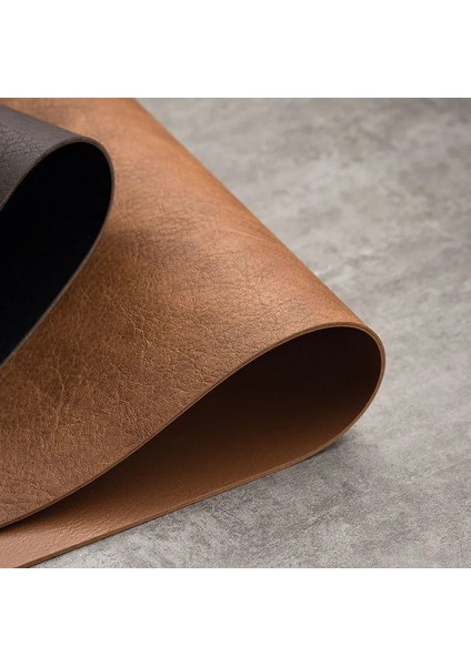 C 40CMX30CM Hafif Lüks Katı Deri Placemat Kahve Kahverengi Pu Masa Mat Su Geçirmez Yağa Dayanıklı Isı Yalıtımlı Plaka Kase Ped Masa Dekor (Yurt Dışından) indirimleri