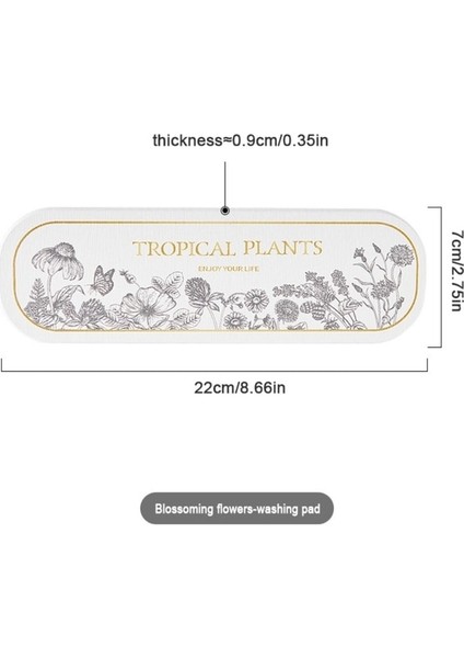 B2 Diatomit Emici Placemat Coaster Diş Fırçası Tutucu Yalıtım Pedi Sabun Mat Banyo Mutfak Hızlı Kuru Küf Geçirmez Raf (Yurt Dışından)