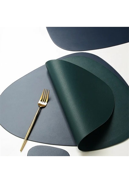 Süt Çay Rengi 11X13 cm Deri Batı Servis Altlığı Sofra Pedi Yağ Suya Dayanıklı Isı Yalıtımı Kaymaz Tablemat Coaster Mutfak Için Yıkanabilir Bardak (Yurt Dışından)