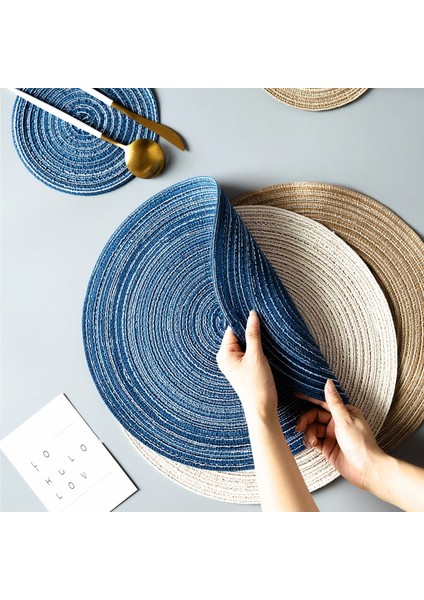 Yeşil 8 Adet 30 cm 8/10/12 Adet Masa Servis Altlıkları Masa Mat Için Rami Yalıtım Pedi Placemats Keten Kaymaz Masa Paspasları Ev Dekorasyon Pedi Coaster (Yurt Dışından)