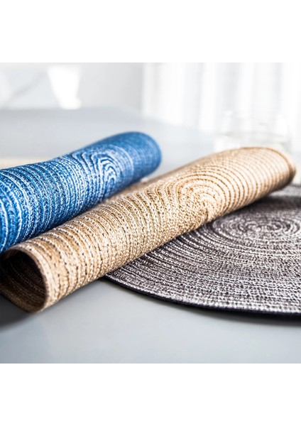 Yeşil 8 Adet 30 cm 8/10/12 Adet Masa Servis Altlıkları Masa Mat Için Rami Yalıtım Pedi Placemats Keten Kaymaz Masa Paspasları Ev Dekorasyon Pedi Coaster (Yurt Dışından)