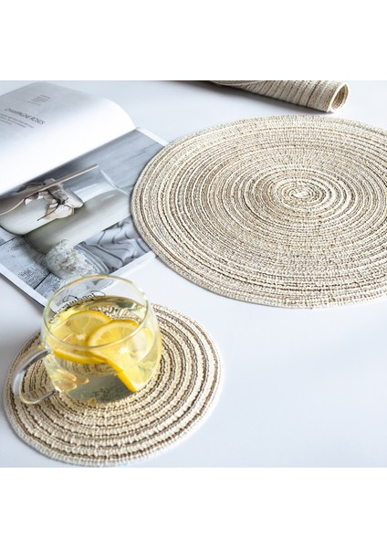 Yeşil 8 Adet 30 cm 8/10/12 Adet Masa Servis Altlıkları Masa Mat Için Rami Yalıtım Pedi Placemats Keten Kaymaz Masa Paspasları Ev Dekorasyon Pedi Coaster (Yurt Dışından)