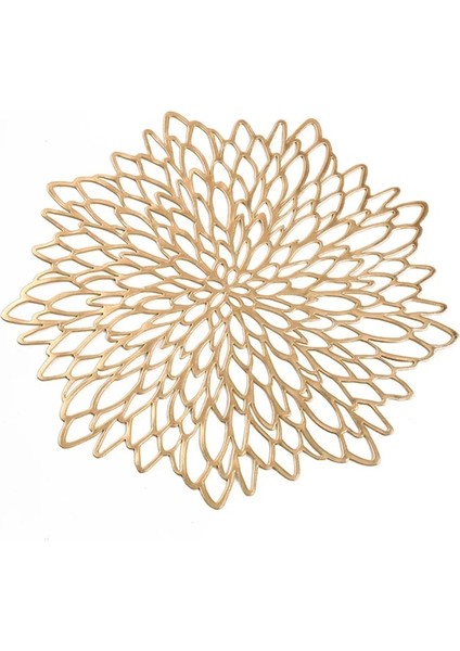Altın 1 Adet 1/6 Adet Placemat Yemek Masası Için Içi Boş Ped Bardak Altlığı Pedleri Masa Kase Paspaslar Altın Yemek Masası Mat Kaymaz Yalıtım Masa Mat (Yurt Dışından)