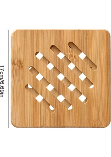 B1 Bambu Trivet Mat Seti Mutfak Ahşap Sıcak Pedler Trivet Sıcak Yemekler Için Isıya Dayanıklı Pedler/tencere/kase/çaydanlık/tencere Tutucular Anti-Sıcak (Yurt Dışından)