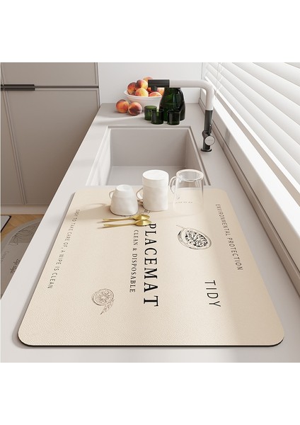 C Dikdörtgen 30X40 cm Baskı Mutfak Drenaj Pedi Süper Emici Bulaşık Kurutma Mat Hızlı Kuruyan Sofra Takımları Kahve Fincanları Paspaslar Mutfak Aksesuarları Masa Paspasları (Yurt Dışından) fırsatları
