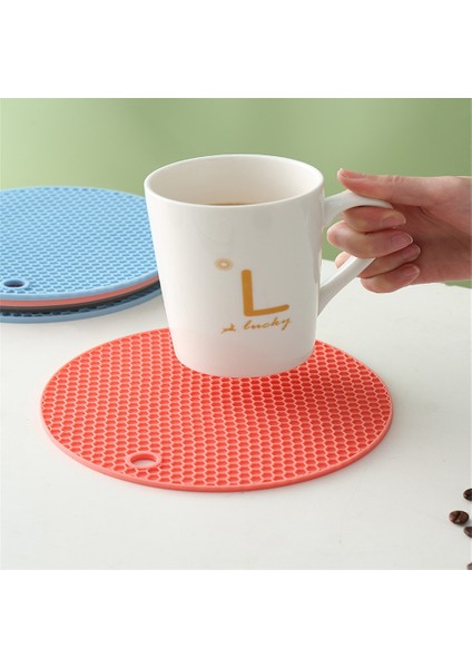 9cm Gösterildiği Gibi 1pc Silikon Mat Coaster Kaymaz Masa Mat Çok Fonksiyonlu Yuvarlak Isıya Dayanıklı Potholder Yemek Masası Yer Mat Mutfak Gadget (Yurt Dışından)