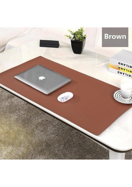 Kahverengi 60X30CM Büyük Mouse Pad Ekstra Büyük Kaymaz Masa Pedi Su Geçirmez Pu Deri Masa Masa Koruyucu Oyun Fare Mat Oyun Ofis Çalışması Için (Yurt Dışından)