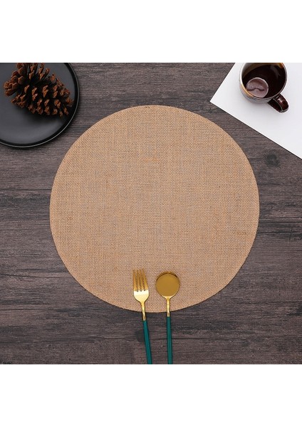 J0050 30 Çiçek Yuvarlak Pamuk ve Keten Placemat Yemek Masası Mat Kahve Masaları Sofra Tabakları Mutfak Aksesuarları Ev Dekor (Yurt Dışından)