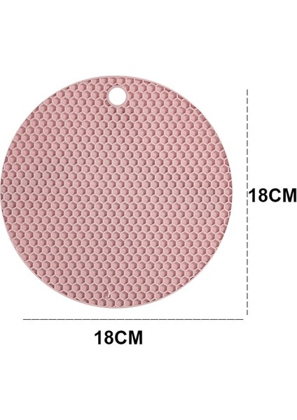 18CM Tip 6 Yuvarlak Genel 18/14CM Yuvarlak Isıya Dayanıklı Silikon Mat Gıda Sınıfı Servis Altlığı Yeni Çok Fonksiyonlu Kaymaz ve Ütü Önleyici Petek Bardak Altlıkları (Yurt Dışından)