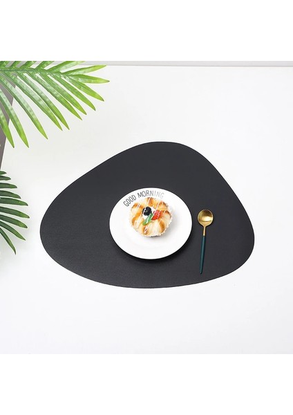 08 13X11 cm Iskandinav Yaratıcı Deri Servis Altlığı Su Geçirmez Isı Yalıtımı Çift Taraflı Deri Üçgen Servis Altlığı Düzensiz Düz Renk Coaster (Yurt Dışından)