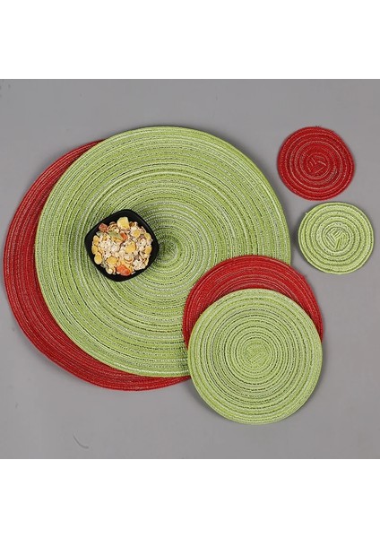 Boya Kahve Çapı 11 cm Yuvarlak Dokuma Iskandinav Tarzı Kaymaz Placemat Coaster Yalıtım Dolgu Kupa Bardak Masa Mat Ev Dekor Peçete Mutfak Aksesuarları (Yurt Dışından)