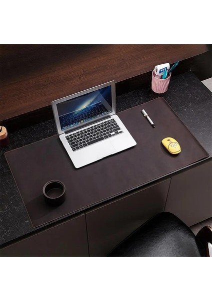 Kahverengi 60X30CM Büyük Mouse Pad Ekstra Büyük Kaymaz Masa Pedi Su Geçirmez Pu Deri Masa Masa Koruyucu Oyun Fare Mat Oyun Ofis Çalışması Için (Yurt Dışından)