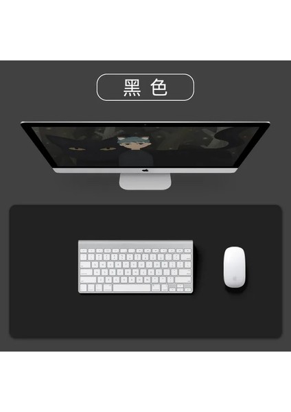 Siyah 40X30 cm Büyük Boy Ofis Masası Koruyucu Mat Pu Deri Su Geçirmez Mouse Pad Masaüstü Klavye Masa Pedi Oyun Mousepad Pc Aksesuarları (Yurt Dışından)
