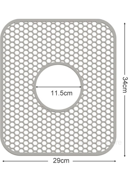 A Ceter-Açık Gri Mutfak Lavabosu Için Silikon Lavabo Koruyucuları, Lavabo Matı, Paslanmaz Çelik Lavabonun Tabanı Için Izgara Silikon Mutfak Lavabo Matı, Isıya Dayanıklı Paspas (Yurt Dışından)