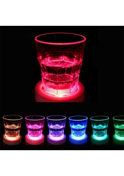 Beyaz Işık 10PCS 10PCS LED Coaster Çıkartmalar Aydınlık Içecekler Bardak Pedleri Şarap Likör Şişeleri Coaster Etiket Barlar Atmosfer Işıkları Bardak Etiket Pedleri (Yurt Dışından)