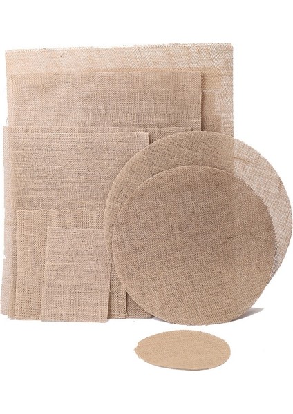 Stil 8 1 Adet Retro Doğal Jüt Çuval Bezi Yemek Masası Mat Yuvarlak Kare Keten Masa Placemat Fincan Paspaslar Ev Düğün Için Noel Partisi Dekoru (Yurt Dışından)