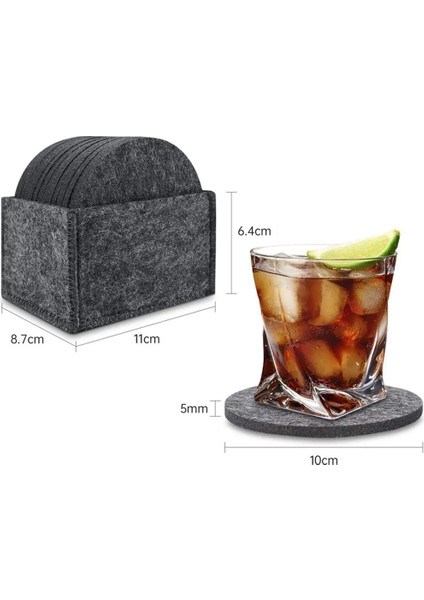 Çikolata 14 + 1 Adet Emici Yuvarlak Altıgen Keçe Coaster Bardak Mat Pad Saklama Kutusu Kase Kupa Cam Plaka Yaratıcı Placemats Içecek Aksesuarları (Yurt Dışından)