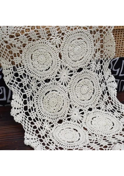 Beyaz 30X45 cm Yeni El Yapımı Dantel Pamuk Masa Yer Mat Tığ Işi Kahve Placemat Ped Noel Içecek Coaster Fincan Kupa Çay Yemek Bardak Altlığı Peçete Mutfak (Yurt Dışından)