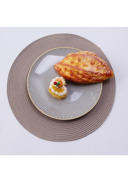 R Yuvarlak 4 Adet 4 Adet Pp Yemek Masası Mat Dokuma Placemat Ped Isıya Dayanıklı Kaseler Kahve Fincanları Coaster Sofra Mat Ev Mutfak Parti Kaynağı (Yurt Dışından)