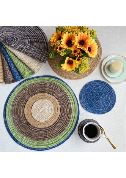 J 30CM Yemek Masası Için Servis Altlığı 1 Pc Isıya Dayanıklı Servis Altlıkları Lekeye Dayanıklı Kaymaz Yıkanabilir Dokuma Pamuk Ipliği Rami Sofra Mat (Yurt Dışından)