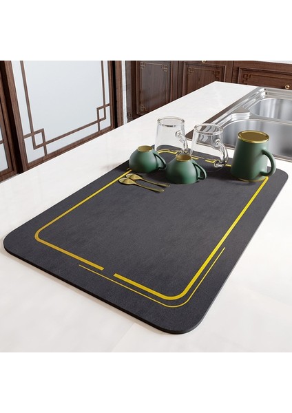 P 30X40CM Mutfak Bar Bulaşık Kurutma Mat Kahve Makinesi Emici Masa Placemat Isıya Dayanıklı Ped Tezgah Su Bardağı Drenaj Kurutma Pedi (Yurt Dışından)