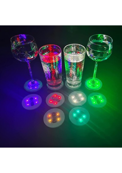 Yeşil Işık 10 Adet LED Coaster Çıkartmalar Aydınlık Içecek Bardağı Bardak Pedleri Lamba Şarap Likör Şişeleri Coaster Yastık Barlar Parti Kokteyl Dekor Işıkları (Yurt Dışından)