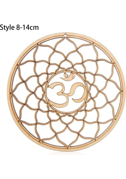 Stil 8-14 cm Yeni Çakra Yaşam Çiçeği Doğal Sembol Ahşap Yuvarlak Kenar Daireler Oyma Coaster Taş Kristal Seti Ev Mutfak Dıy Dekor (Yurt Dışından)