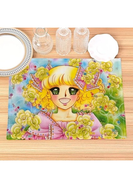 202302-24 30X40 cm Ev Dekor Şeker Şeker Baskı Keten Yemek Masası Paspaslar Alfabe Mutfak Placemat 30X40 cm Bardak Pedleri Kase Fincan Mat (Yurt Dışından)