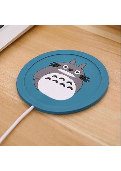Mavi Yeni Sıcak Kullanışlı USB Güç Kaynağı Ofis Çay Kahve Fincanı Kupa Karikatür Isıtma Mat Isıtıcı Ped Elektrik Yalıtım Coaster (Yurt Dışından)