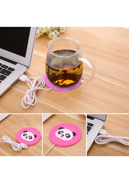 Mavi Yeni Sıcak Kullanışlı USB Güç Kaynağı Ofis Çay Kahve Fincanı Kupa Karikatür Isıtma Mat Isıtıcı Ped Elektrik Yalıtım Coaster (Yurt Dışından) modelleri
