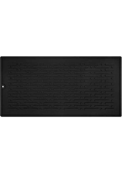 Siyah 29X14.5CM M Katlanabilir Yalıtımlı Yumuşak Kauçuk Tabaklar Koruyucu Lavabo Mat Masa Mutfak Ev Kaymaz Kurutma Bulaşıkları Drenaj Mat Mutfak Lavabo Mat (Yurt Dışından)