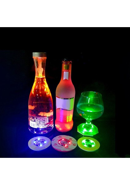 1 Adet Yeşil Bir Boyut Aydınlık Şişe Çıkartmalar Işıkları LED Coaster Yanıp Sönen Atmosfer Işığı ile Bar Düğün Parti Kokteyl Bardak Vazo Dekor Lambaları (Yurt Dışından)