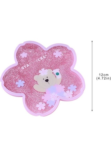 F Sevimli Bardak Tavşan Romantik Kiraz Çiçeği Sezon Okyanus Bataklık Silikon Su Bardağı Kupa Placemat Yastık Yalıtım Sağlam (Yurt Dışından)