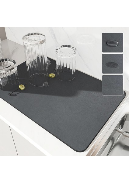 Ejderha Yeşili 20X30 cm Süper Emici Antiskid Büyük Mutfak Emici Drenaj Mat Kahve Bulaşık Kurutma Mat Hızlı Kuru Banyo Drenaj Pedi Sofra Mat (Yurt Dışından) fırsatları