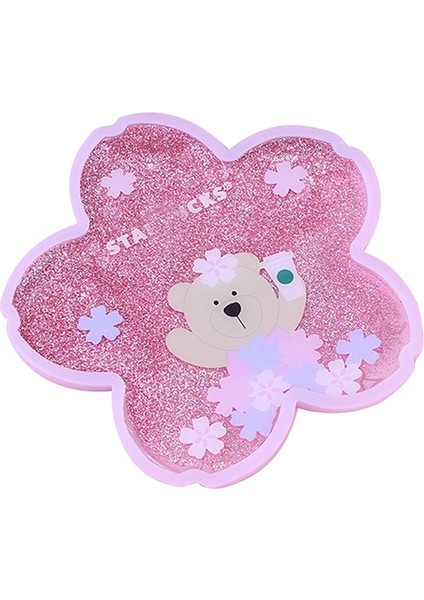 F Sevimli Bardak Tavşan Romantik Kiraz Çiçeği Sezon Okyanus Bataklık Silikon Su Bardağı Kupa Placemat Yastık Yalıtım Sağlam (Yurt Dışından) fırsatları