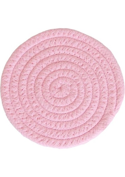 02 Yuvarlak 30 cm Pamuk Ipliği Yalıtım Placemat Dokuma Anti-Haşlanma Coaster Kase Mat Iskandinav Minimalist Pot Pedi Pamuk Halat Masa Mat (Yurt Dışından)