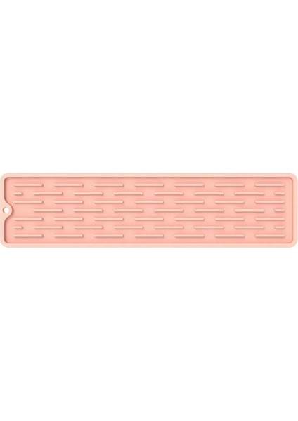 Pembe Kurutma Pedi Asılı Delik Gıda Sınıfı Esnek Hızlı Tahliye Silikon Anti-Deforme Kaymaz Musluk Mat Mutfak Aksesuarları (Yurt Dışından)