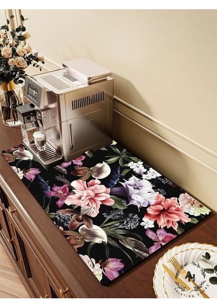 TW-068-1 L 40X50 cm Placemat Yemek Masası Emici Sofra Paspaslar Bulaşık Kurutma Mat Drenaj Pedi Isıya Dayanıklı Tezgah Üstü Mat Iskandinav Ev Dekor (Yurt Dışından)