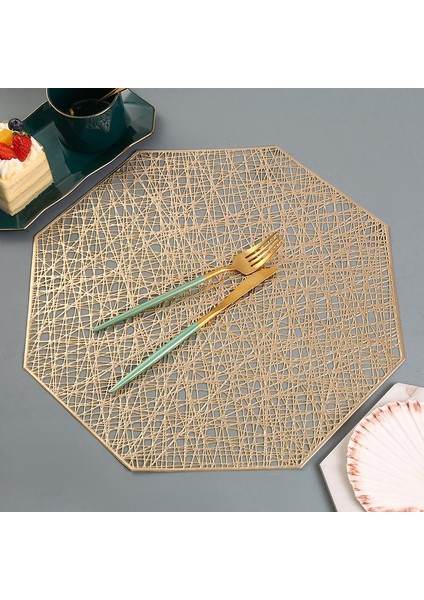C Siyah Masa Mat Hibiscus Çiçek Bronzlaştırıcı Pvc Placemat Hollow Yalıtım Coaster Pedleri Masa Kase Ev Noel Dekor Isıya Dayanıklı (Yurt Dışından)